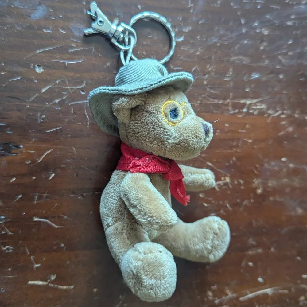 JAAG Bear Park Ranger Charm Bag Purse‎ Teddy Vintage Keychain Eyeglasses Plush